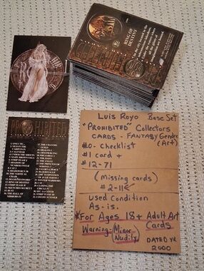Luis Royo "Prohibited" Collector Art Card Set - Dark Fantasy Cards